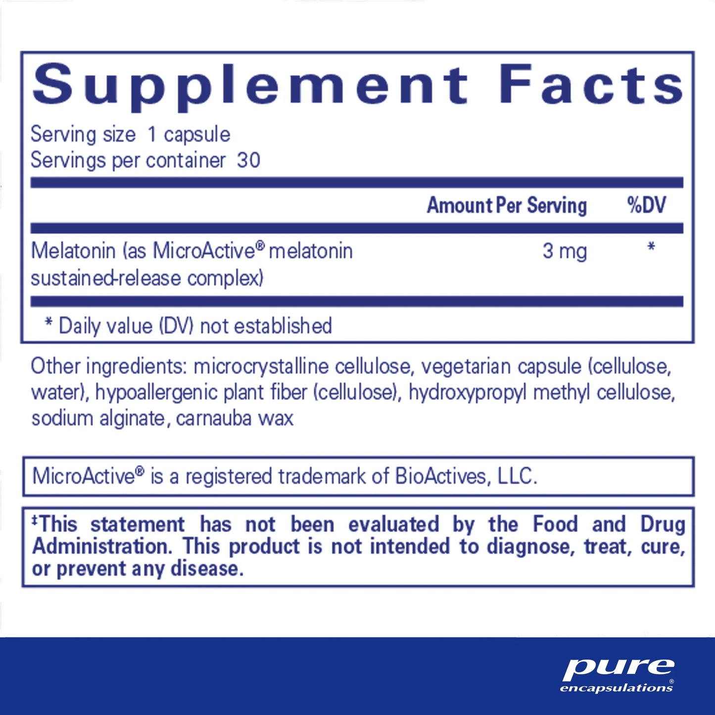 Melatonin-Sustained Release - 30 Capsules