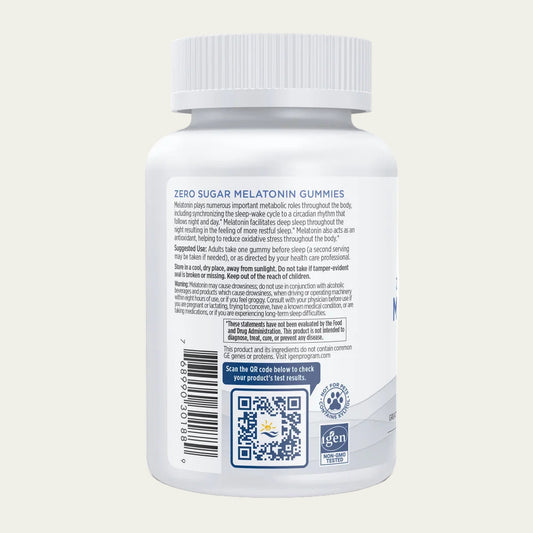 Zero Sugar Melatonin Gummies - Raspberry - 60 Gummies