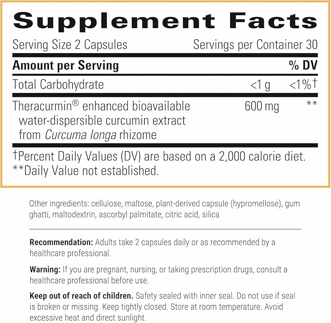 Integrative Therapeutics - Theracurmin HP - 60 Capsules