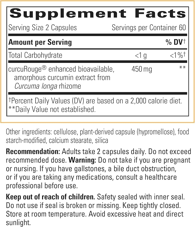 Integrative Therapeutics Curalieve - Curcumin Formula for Antioxidant Support* - 60 Capsules
