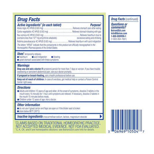 AcidCalm for Heartburn Relief - 60 Meltaway Tablets BOIRON