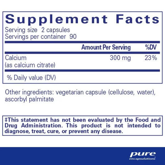 Calcium Citrate - 180 Capsules