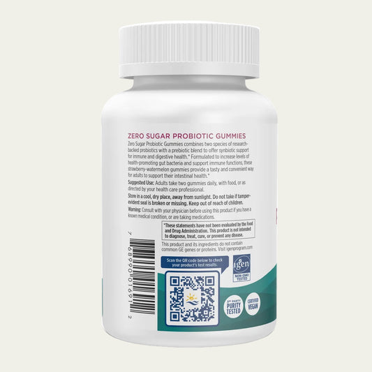 Zero Sugar Probiotic Gummies - 40ct Strawberry Watermelon