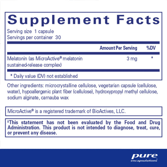 Melatonin-Sustained Release - 30 Capsules