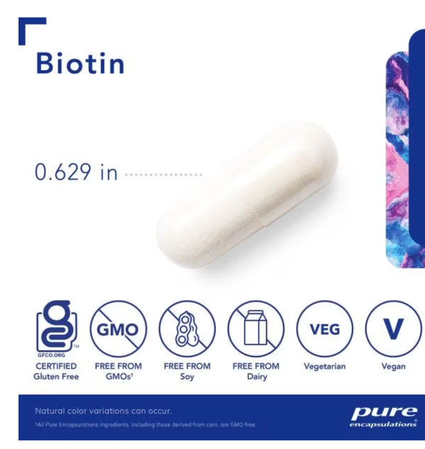 Pure Encapsulations Biotin 8 mg. 60 Capsules