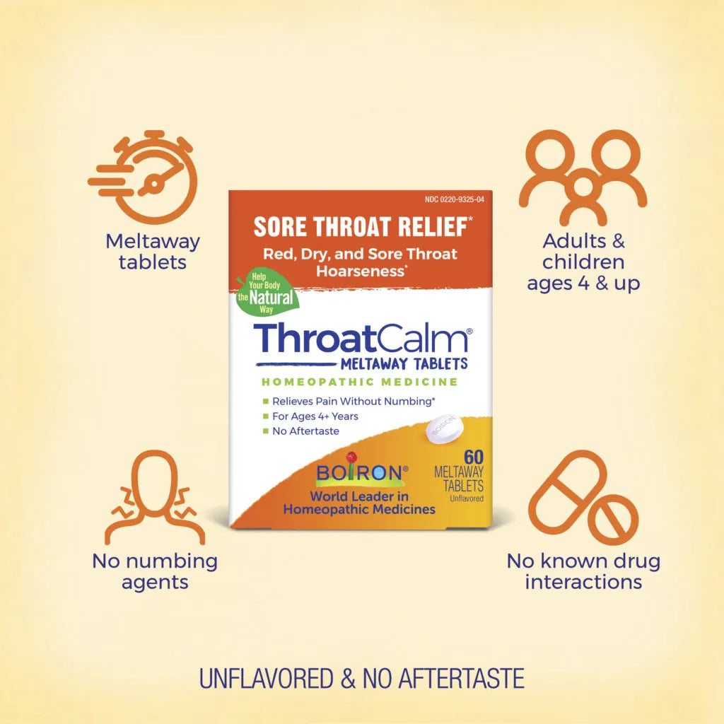 ThroatCalm® - 60 Meltaway Tablets