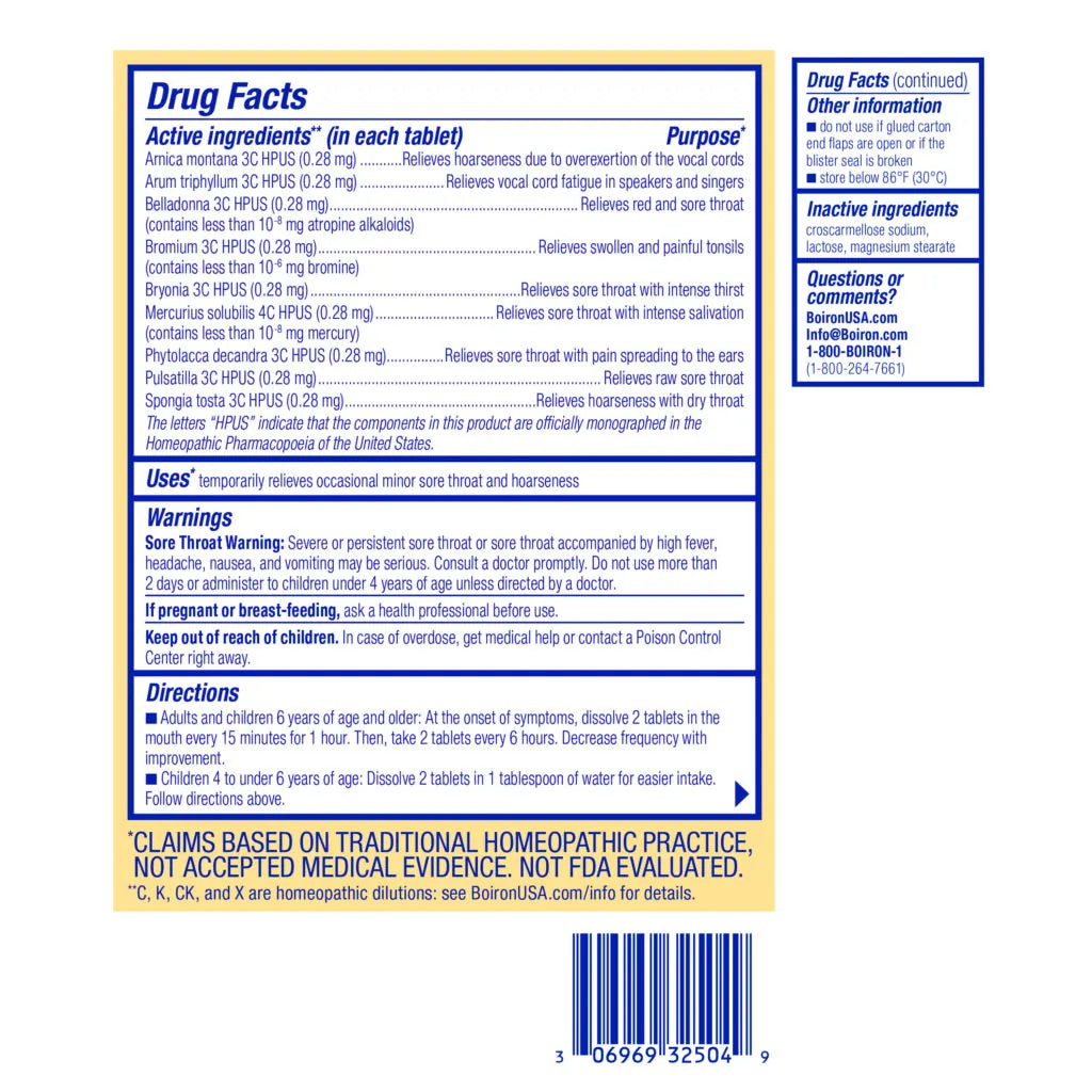 ThroatCalm® - 60 Meltaway Tablets